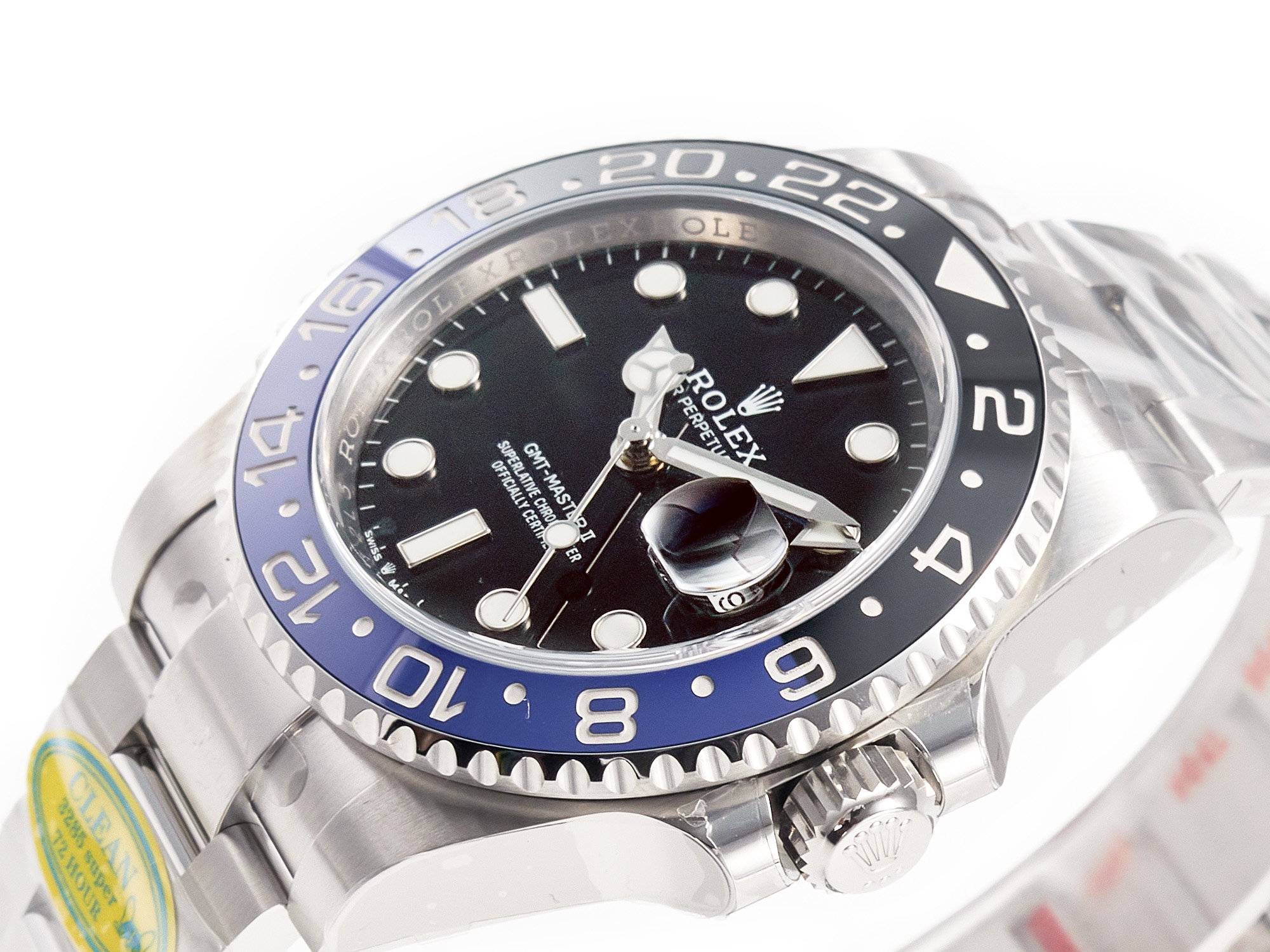 GMT-Master II 126710 BLNR Clean Black/Blue Ceramic 904L Steel Best Edition on Oyster Bracelet DD3285 CHS